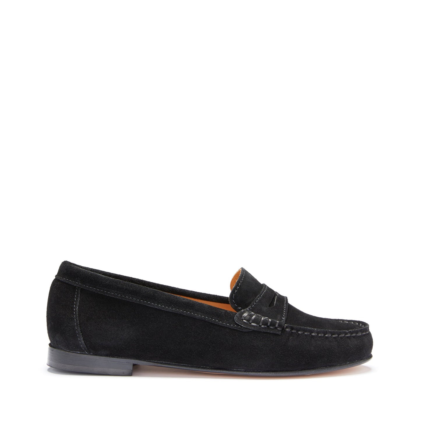 Hugs & Co Womens Black Italian Suede Penny Loafers Leather EU 36-42 product image 1