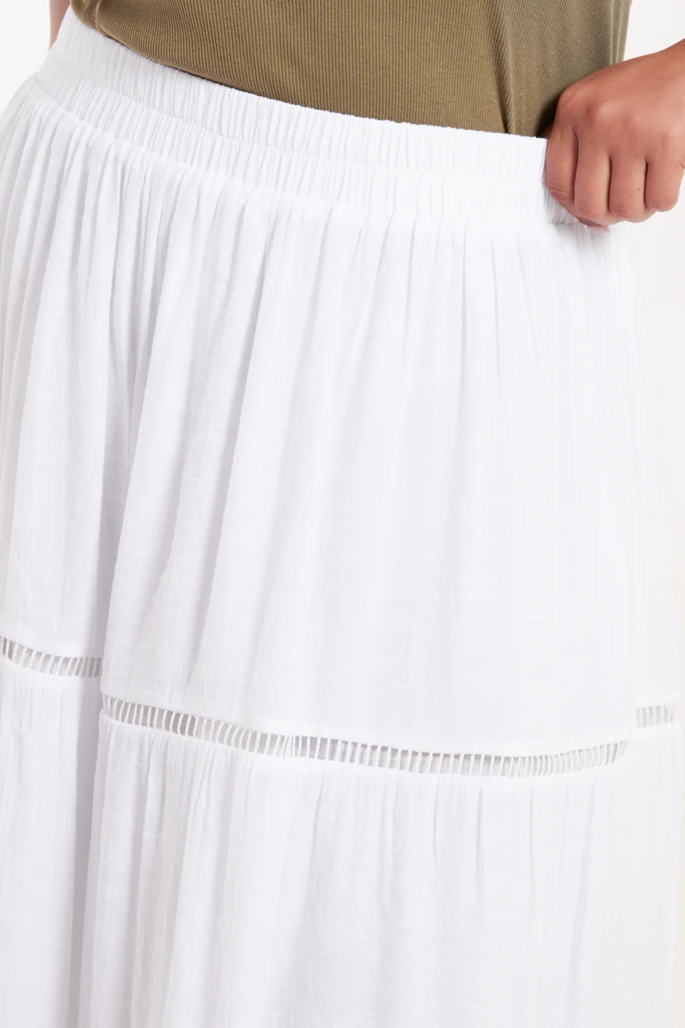Curve Ladder Trim Maxi Skirt | Plus Size 18–20 & 22–24 | Summer Skirt