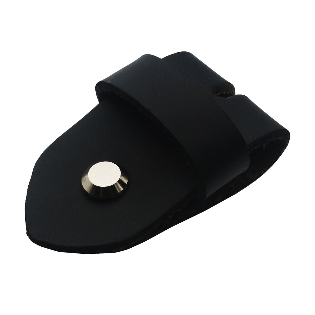 QHA Mens 38mm Real Leather Replacement Belt Strap, Snap On, Black Q14