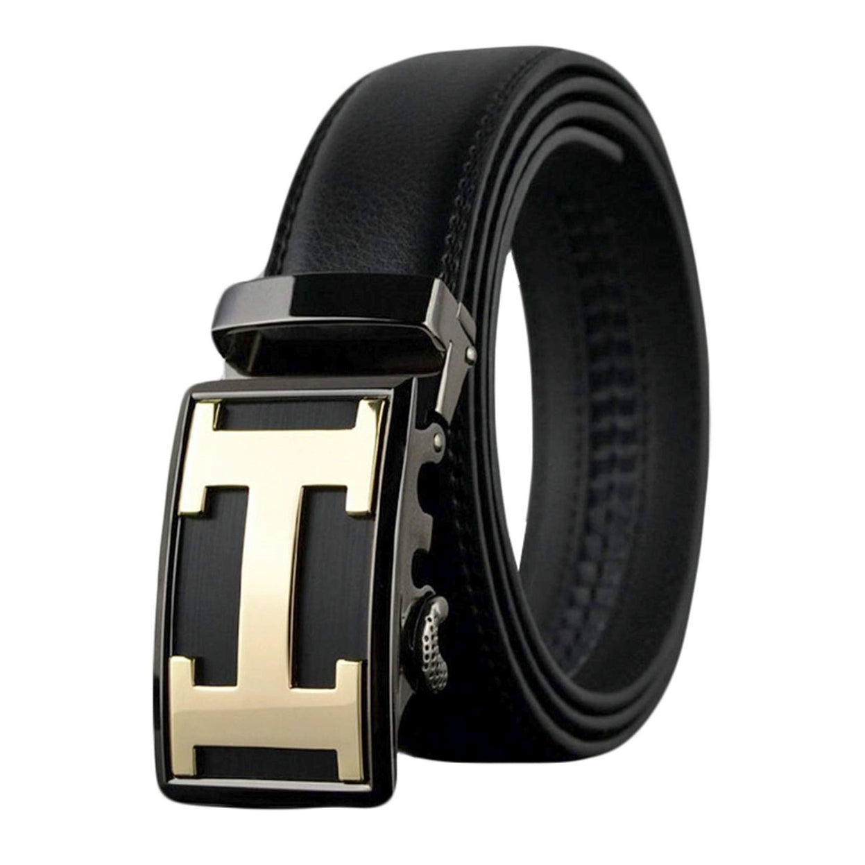 Ceinture à cliquet en cuir QHA pour homme, boucle automatique, largeur 35 mm, Q37