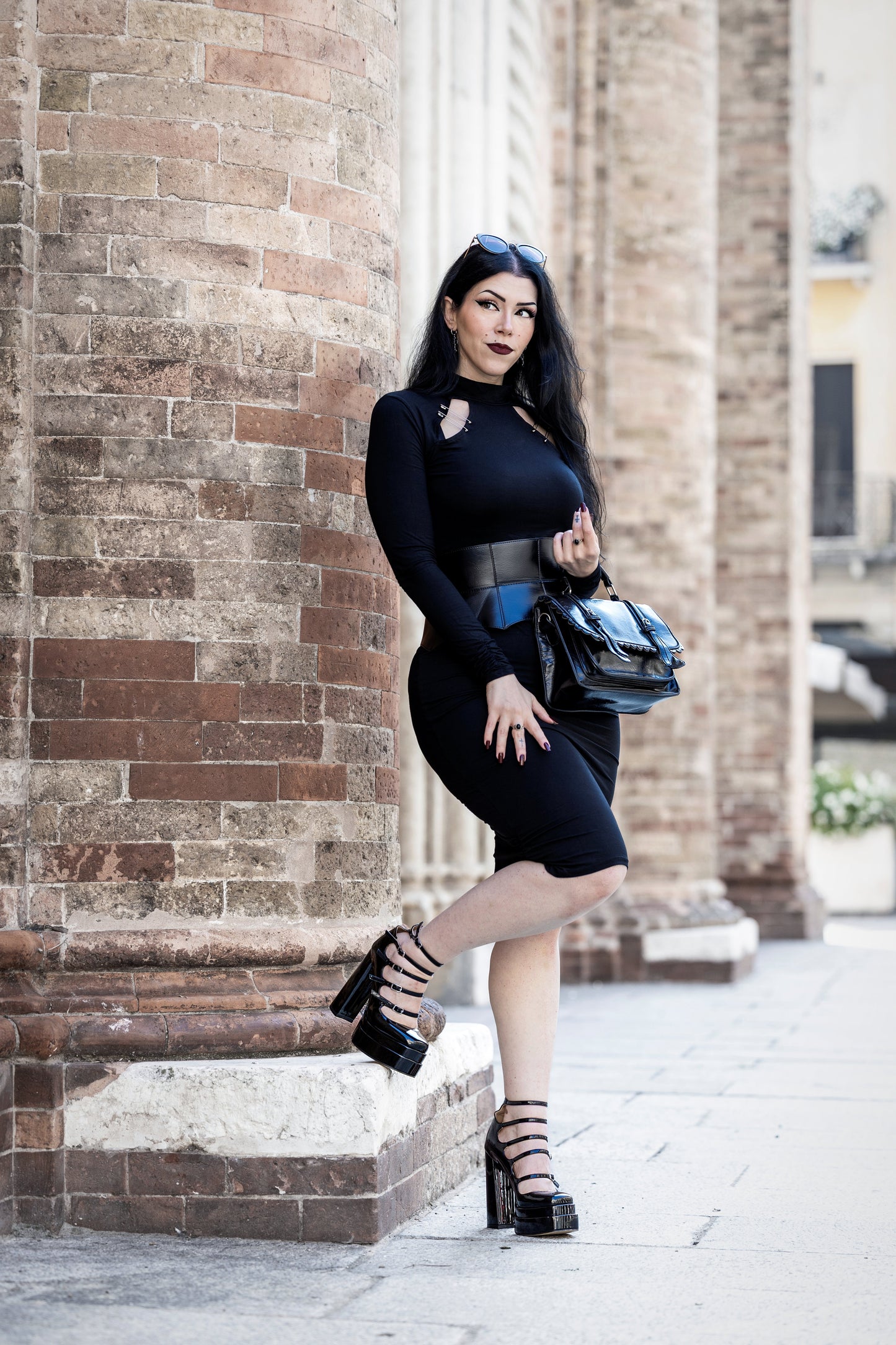 Necessary Evil Nyx Goth Midi Dress - Sizes 8 & 18 Left Only!