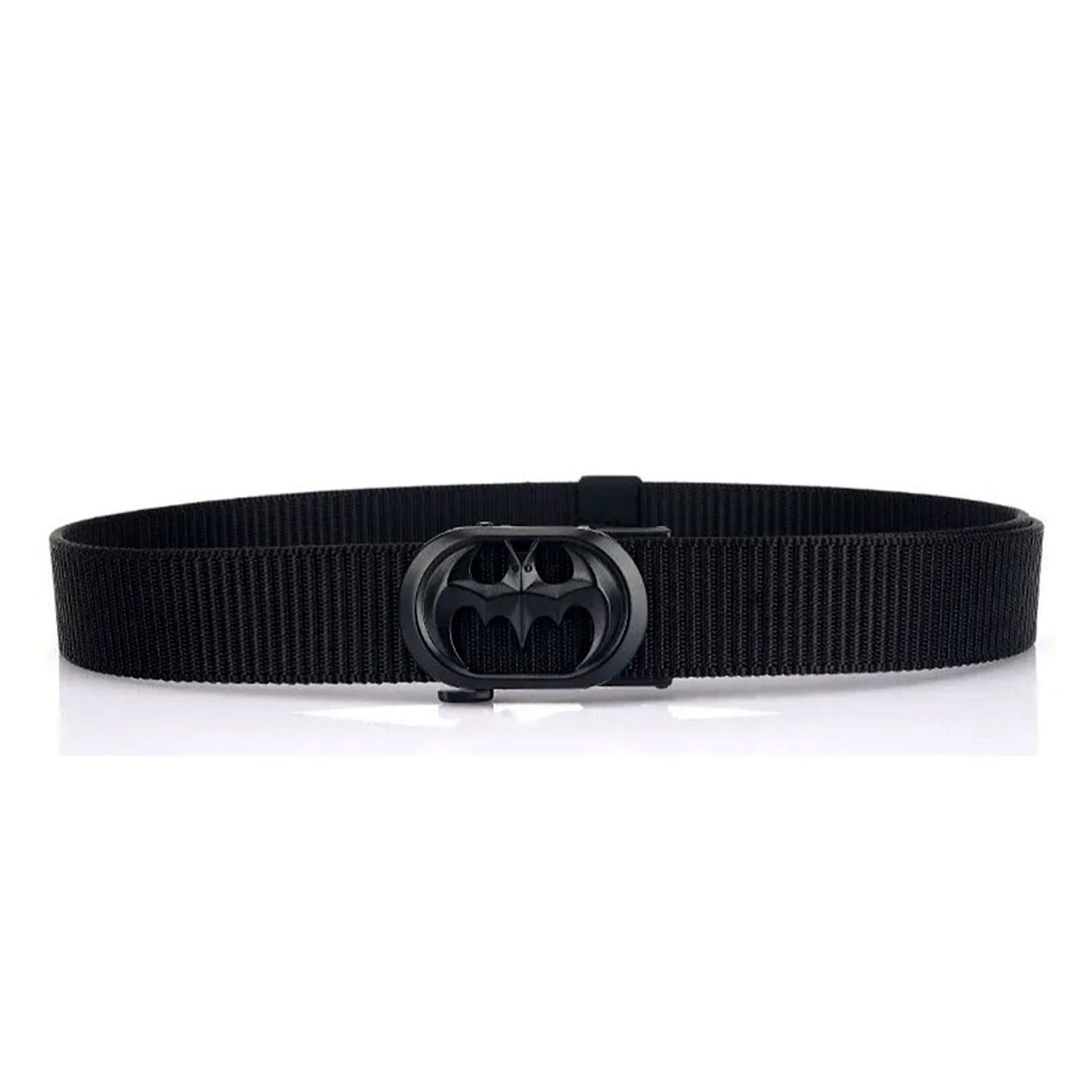 QHA Unisex Bat Symbol Canvas Ratchet Belt – Automatic Buckle, 35mm CB01