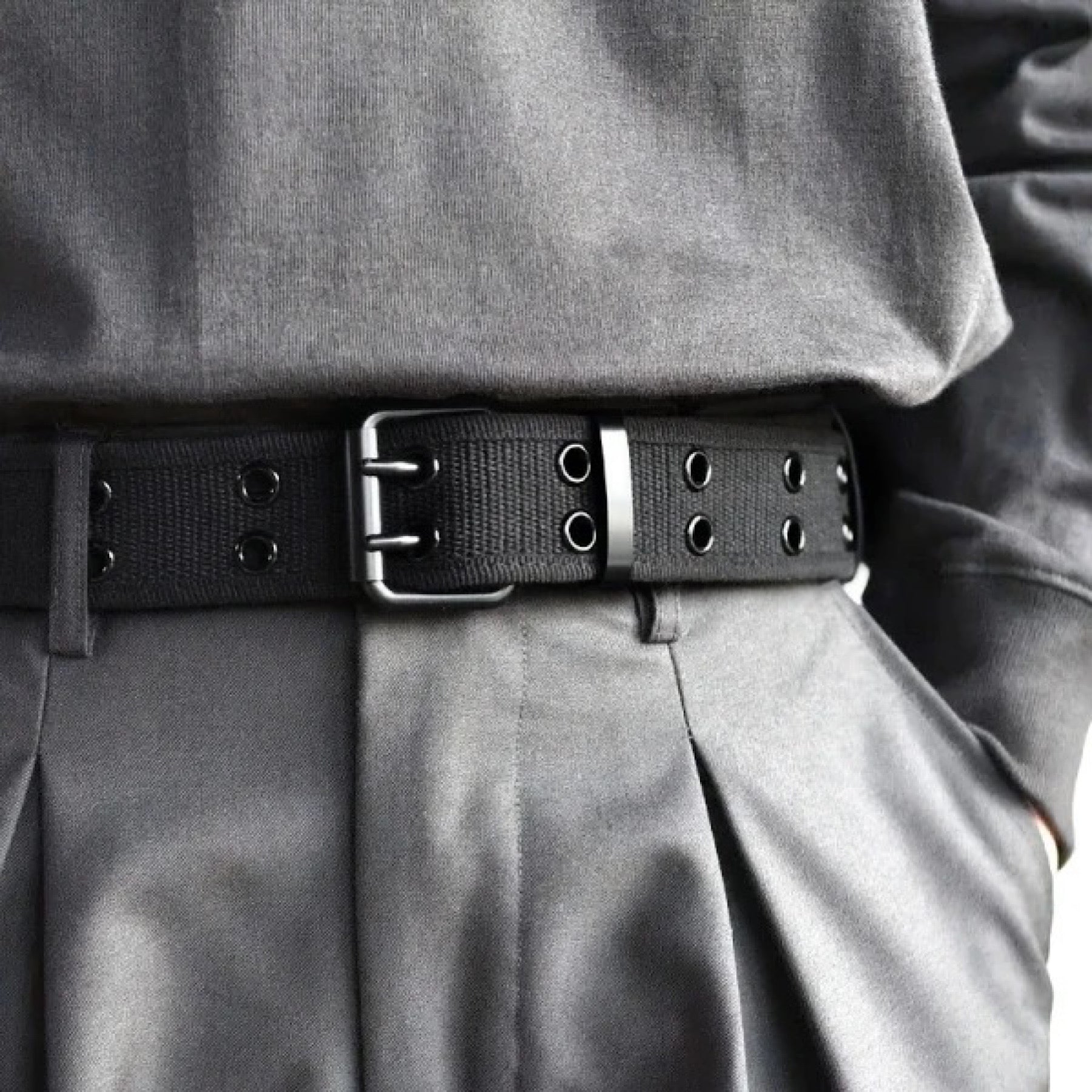Ceinture en toile tressée pour homme avec boucle ardillon, style décontracté, pour jeans, CB07