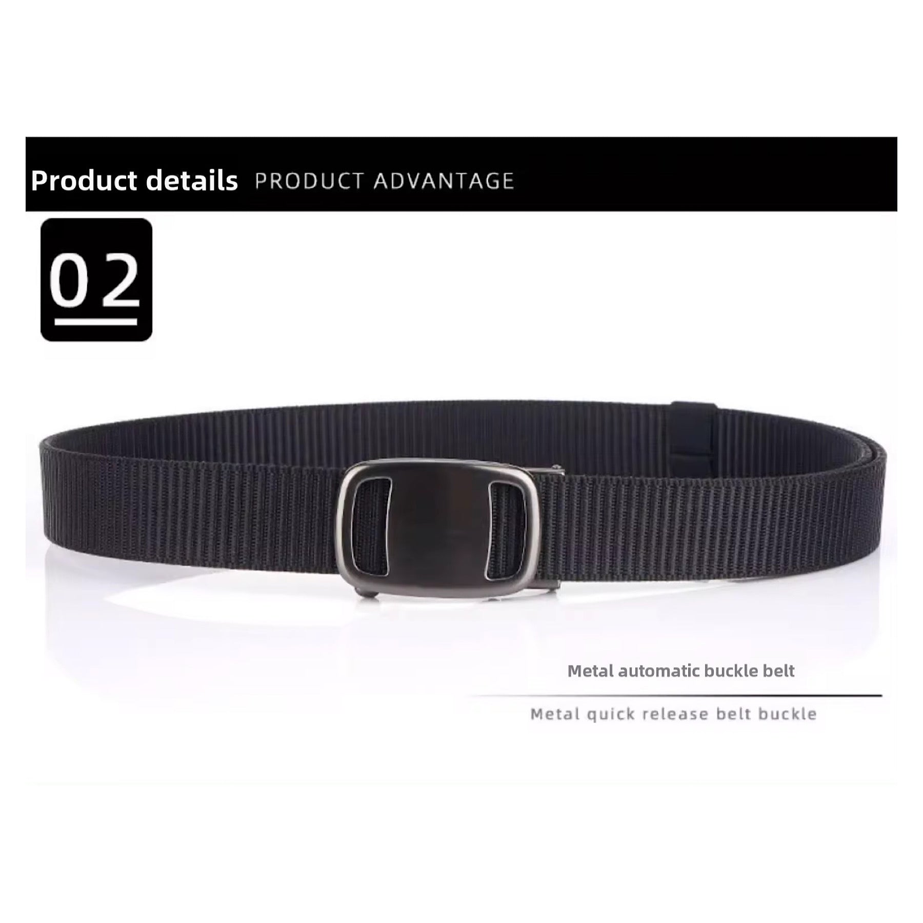 Ceinture unisexe en toile à cliquet QHA, boucle automatique, décontractée, pour jeans, bon marché, CB03