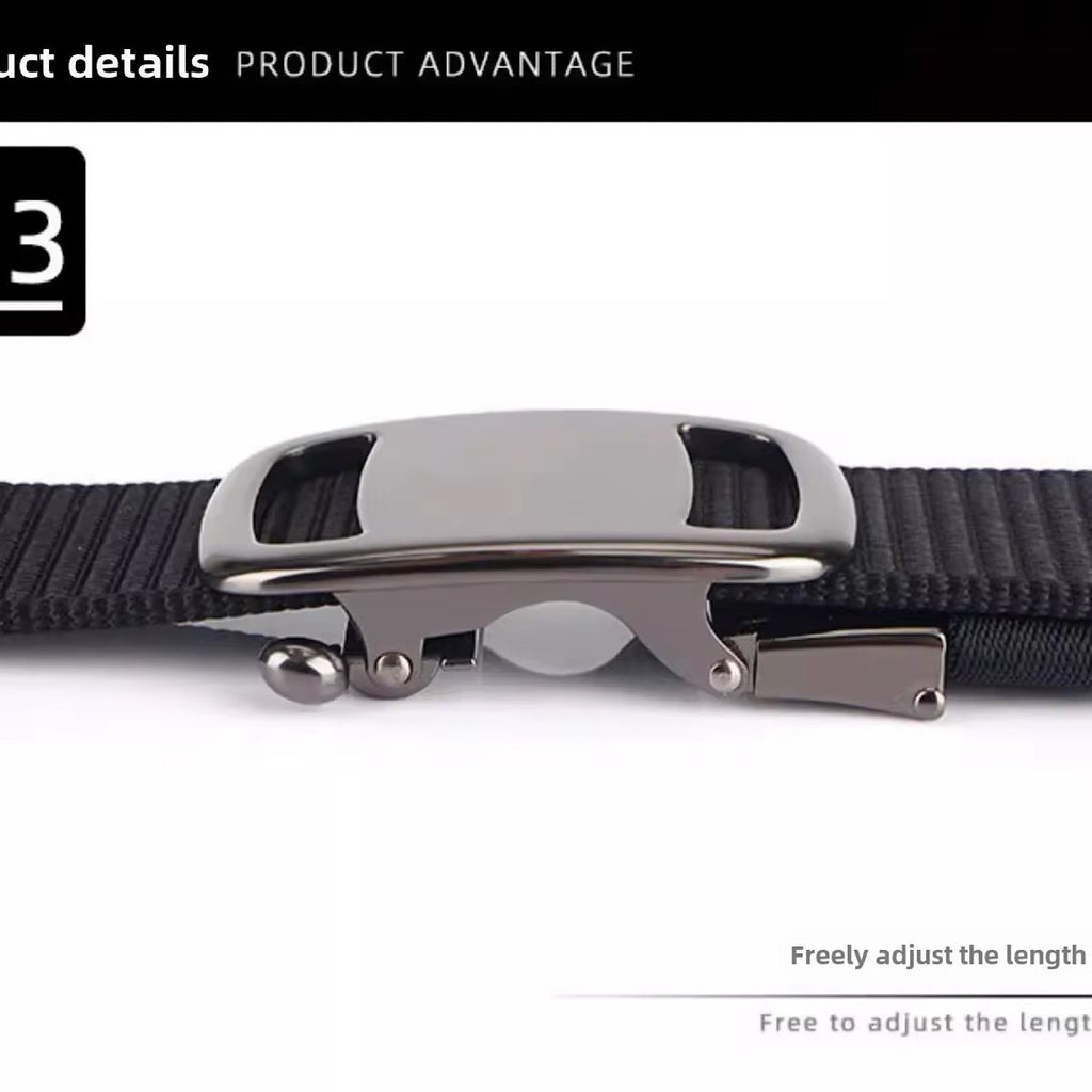 Ceinture unisexe en toile à cliquet QHA, boucle automatique, décontractée, pour jeans, bon marché, CB03