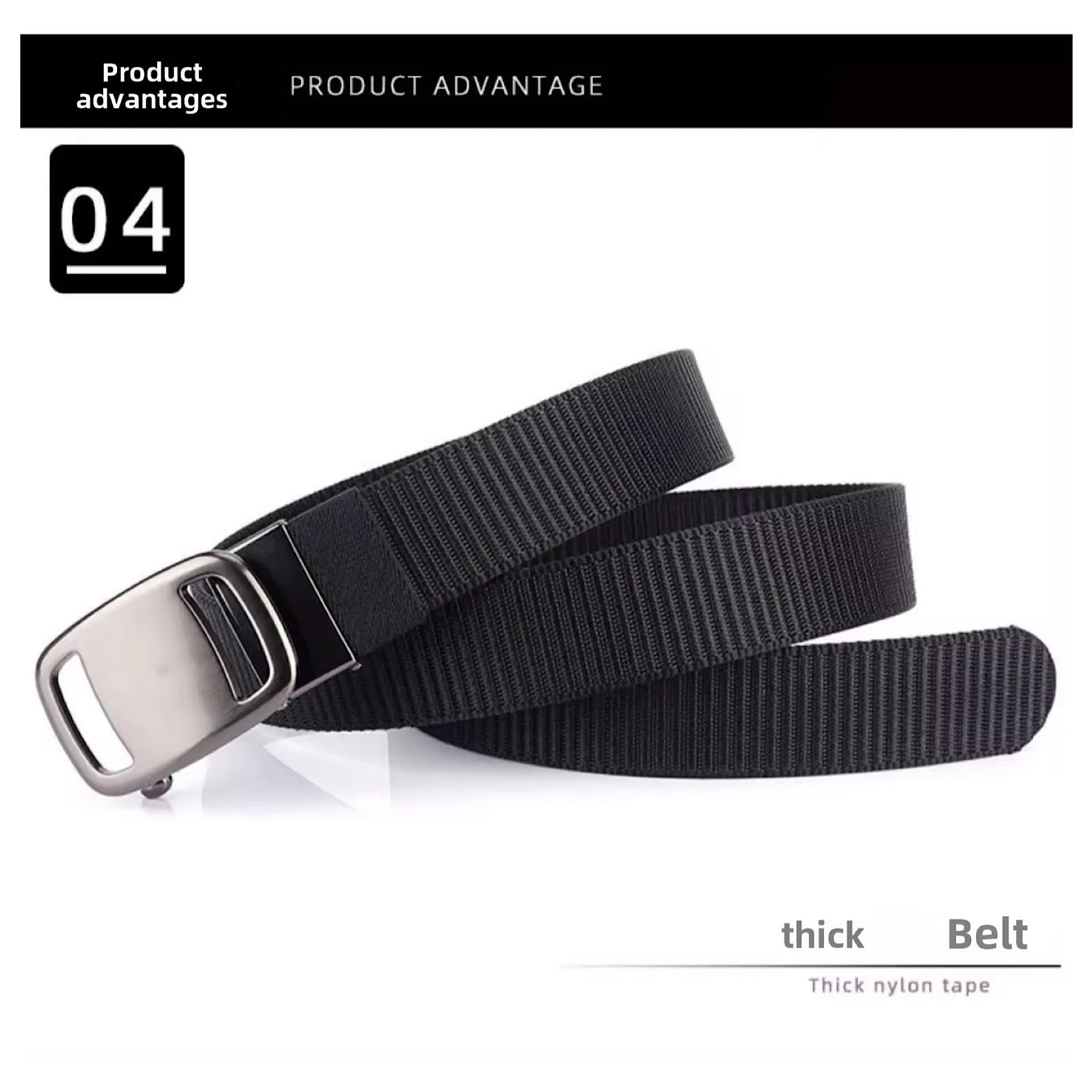 Ceinture unisexe en toile à cliquet QHA, boucle automatique, décontractée, pour jeans, bon marché, CB03