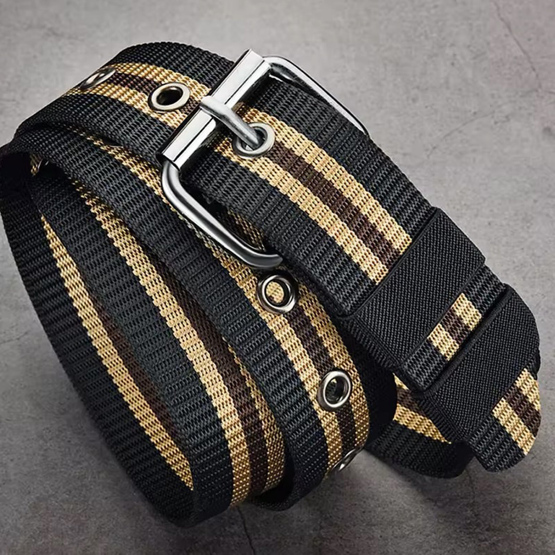 Ceinture en toile tressée pour homme avec boucle ardillon, style décontracté, pour jeans, CB06