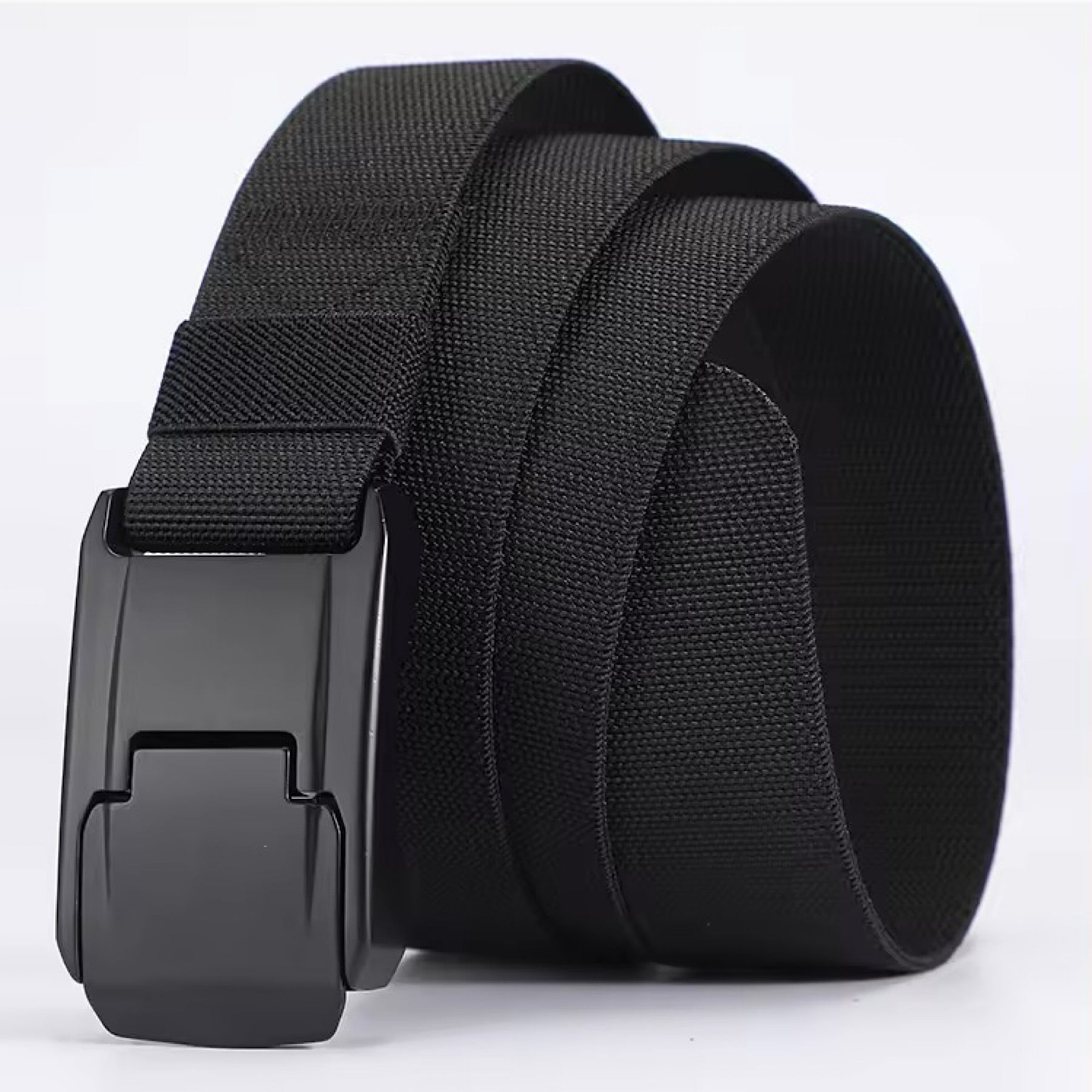 Ceinture unisexe en toile à cliquet QHA, boucle automatique, décontractée, pour jeans, bon marché, CB04
