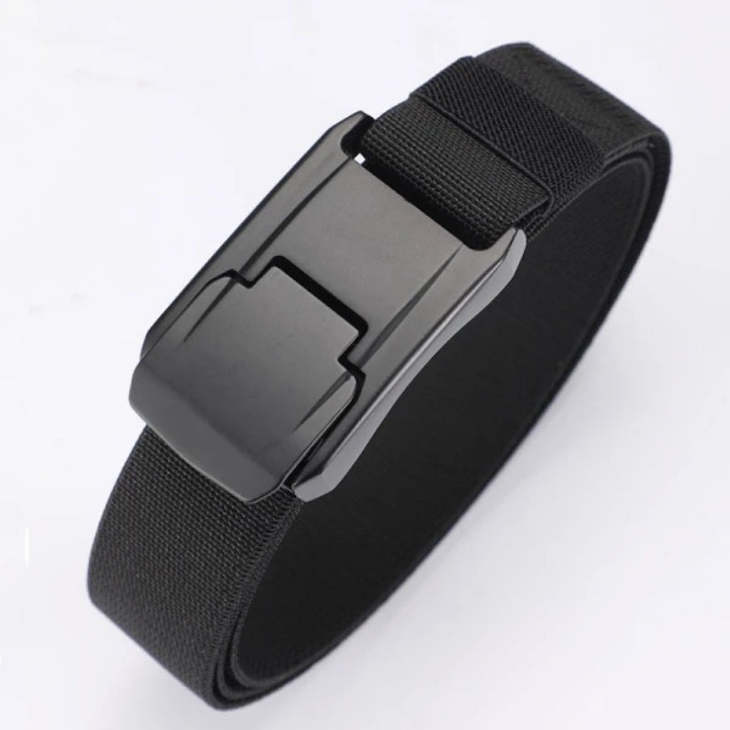 Ceinture unisexe en toile à cliquet QHA, boucle automatique, décontractée, pour jeans, bon marché, CB04