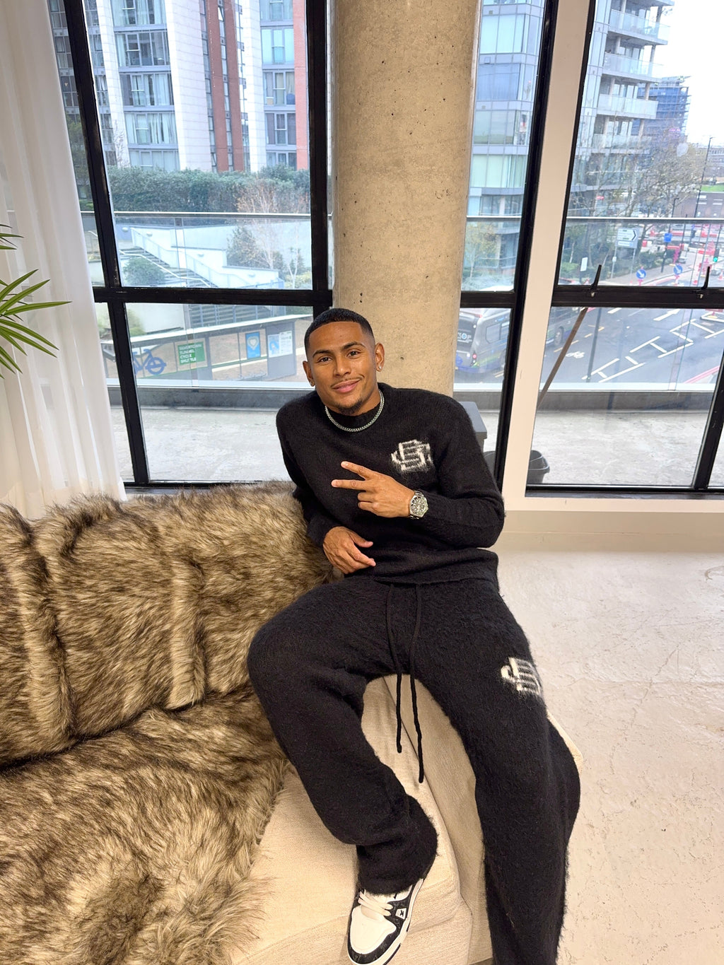 Mohair Knit BC Jumper - Black