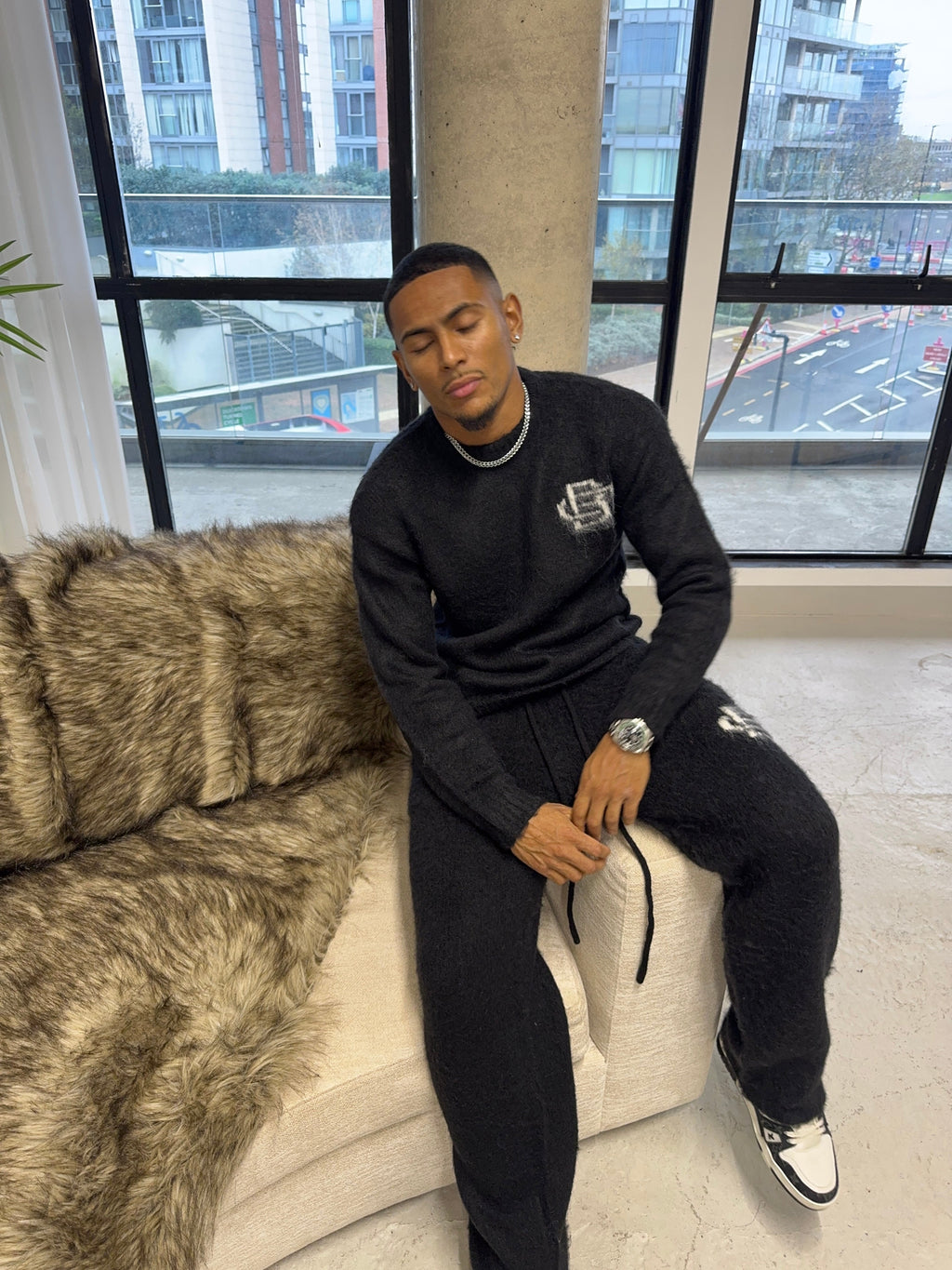 Mohair Knit BC Jumper - Black