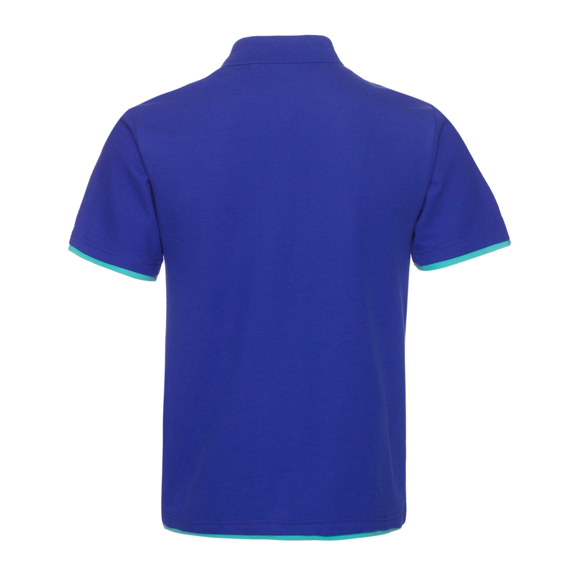 Polo QHA à manches courtes en coton piqué pour homme, bleu/vert