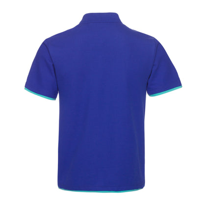 QHA Men's Unisex Piqué Polo Shirt Cotton Blend Contrast Collar 11 Colours S–2XL