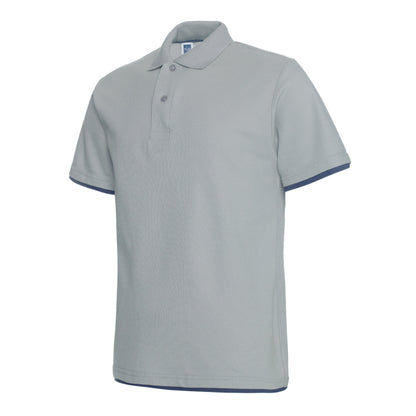 QHA Men's Unisex Piqué Polo Shirt Cotton Blend Contrast Collar 11 Colours S–2XL