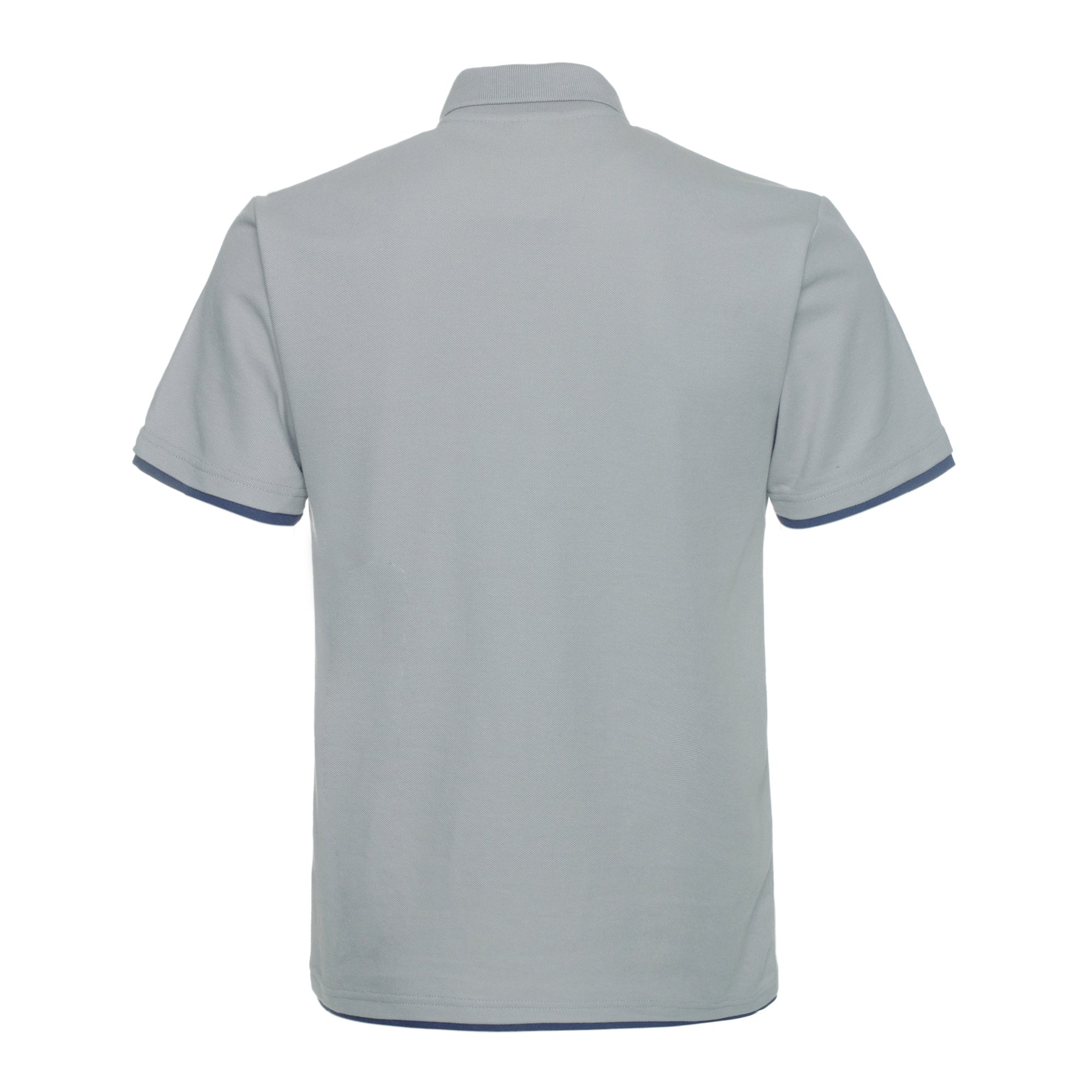 Polo QHA à manches courtes en coton piqué pour homme, gris/bleu marine