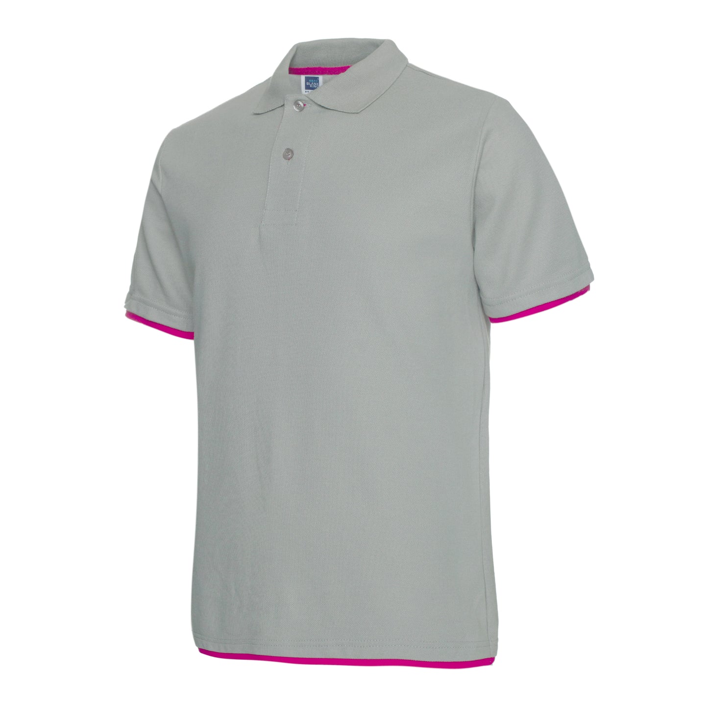 QHA Men's Unisex Piqué Polo Shirt Cotton Blend Contrast Collar 11 Colours S–2XL