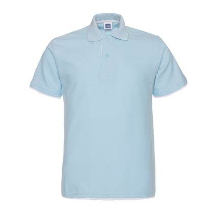 QHA Men's Unisex Piqué Polo Shirt Cotton Blend Contrast Collar 11 Colours S–2XL
