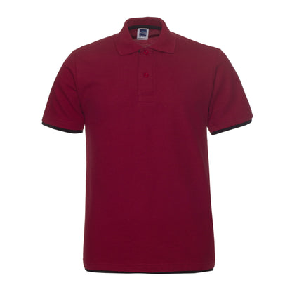 QHA Men's Unisex Piqué Polo Shirt Cotton Blend Contrast Collar 11 Colours S–2XL