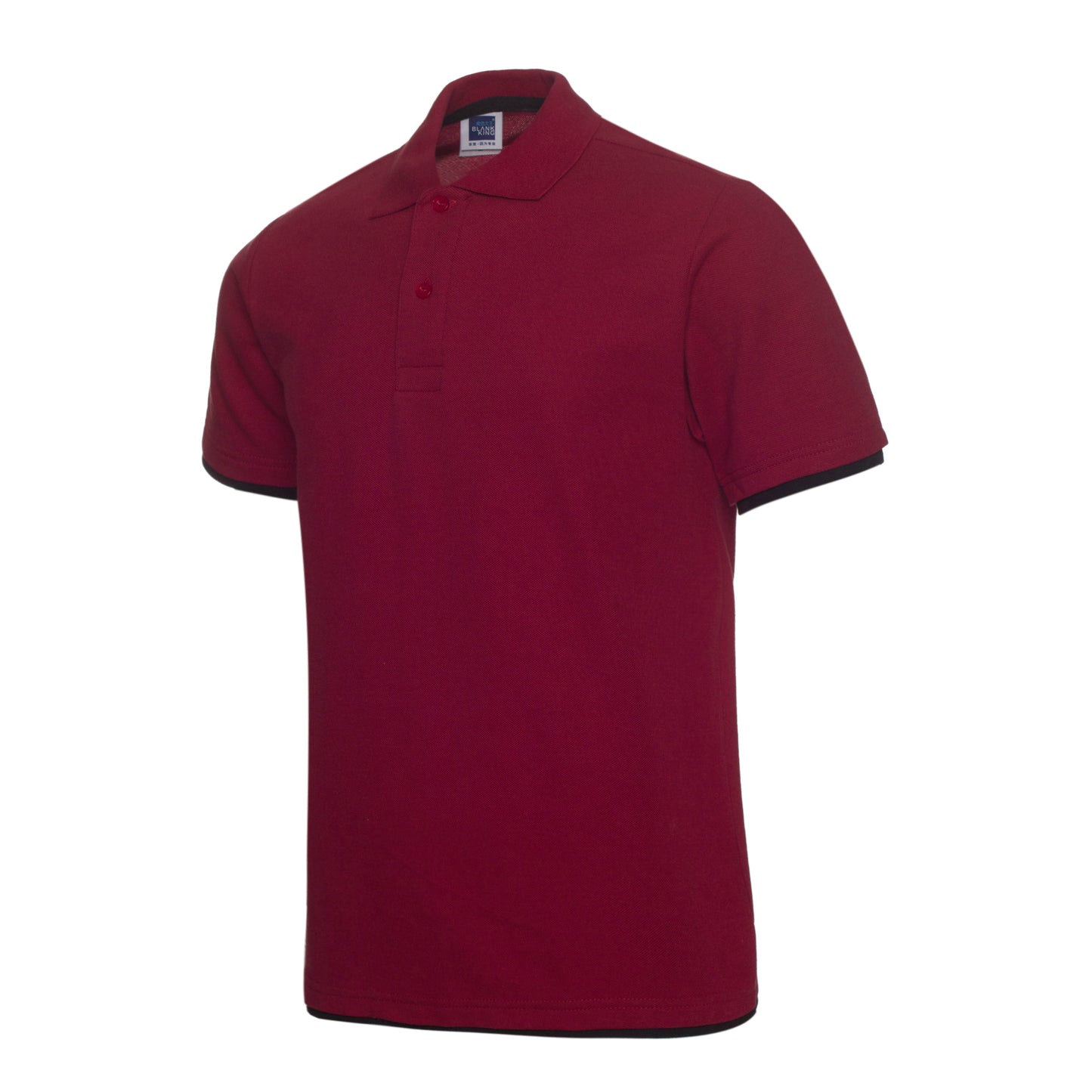 QHA Men's Unisex Piqué Polo Shirt Cotton Blend Contrast Collar 11 Colours S–2XL