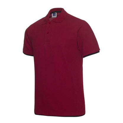 QHA Men's Unisex Piqué Polo Shirt Cotton Blend Contrast Collar 11 Colours S–2XL