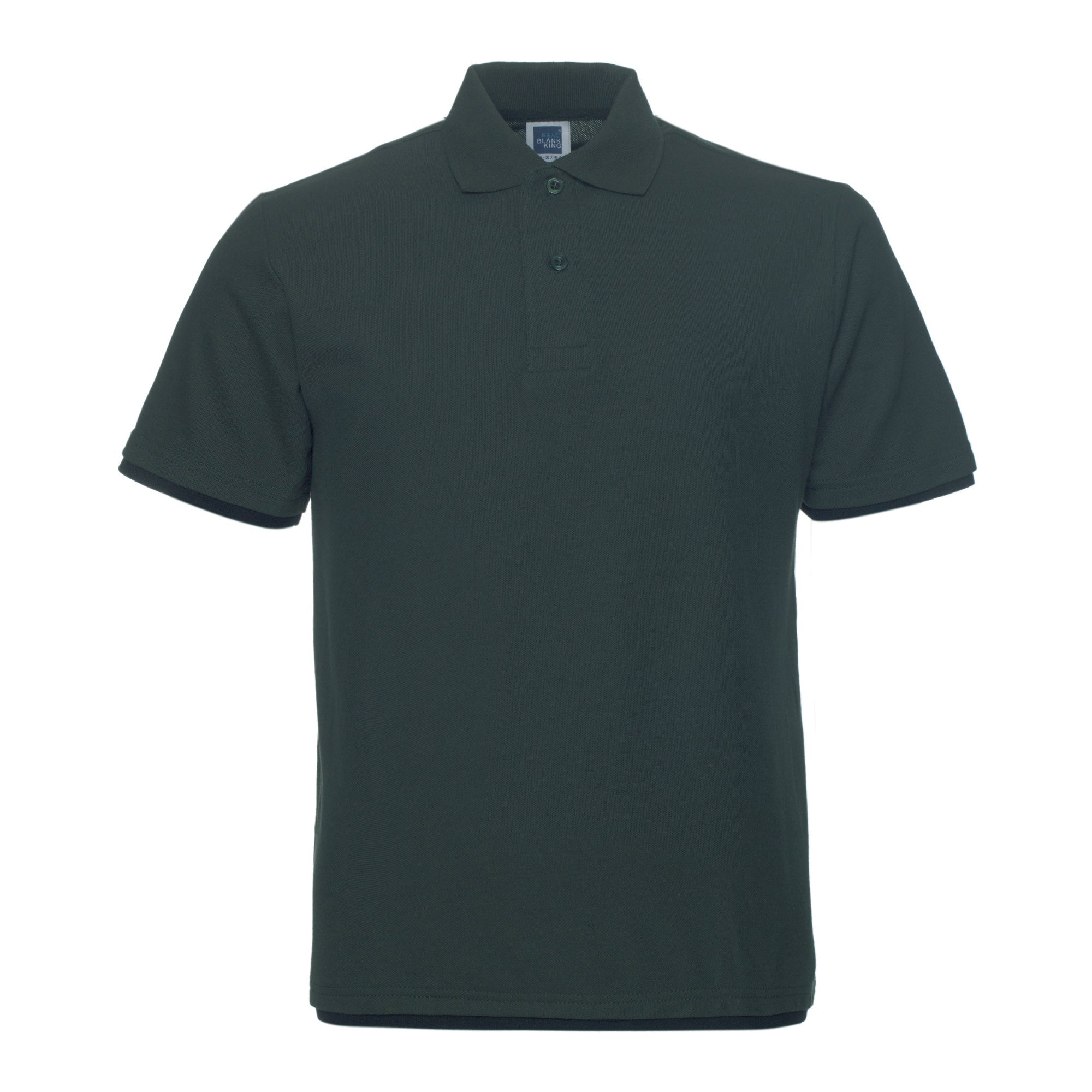 Polo QHA à manches courtes en coton piqué pour homme, vert/noir