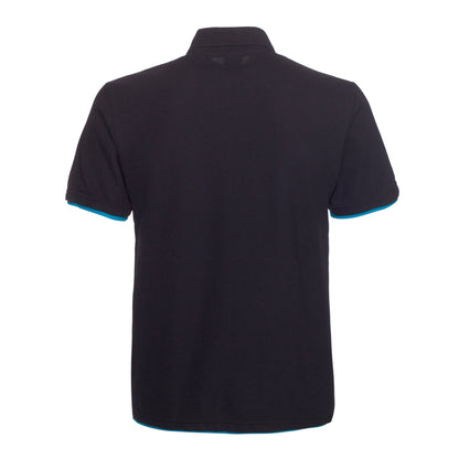 QHA Men's Unisex Piqué Polo Shirt Cotton Blend Contrast Collar 11 Colours S–2XL