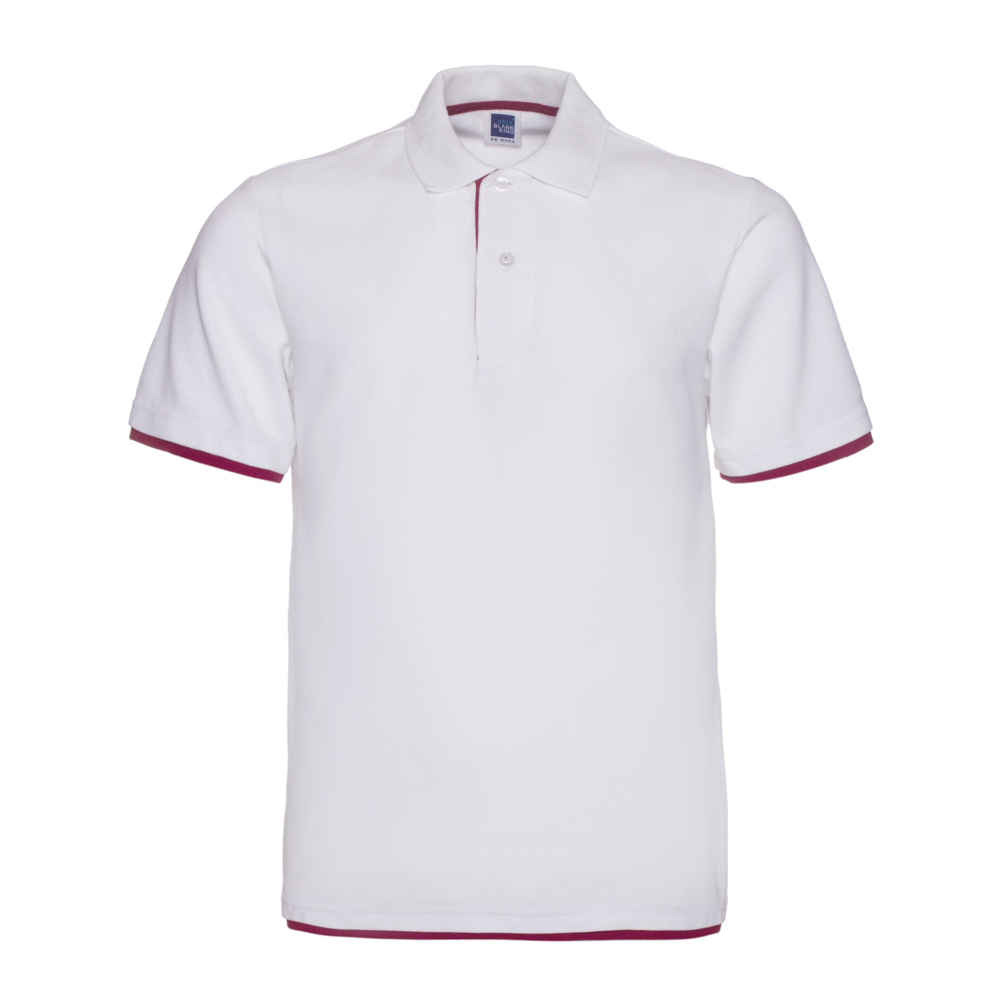 Polo QHA à manches courtes en coton piqué pour homme, blanc/marron