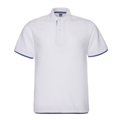 QHA Men's Unisex Piqué Polo Shirt Cotton Blend Contrast Collar 11 Colours S–2XL