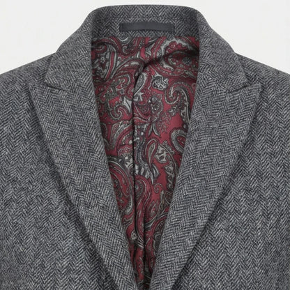 TruClothing Women's Grey Tweed Herringbone Blazer & Waistcoat | Office Suit Set
