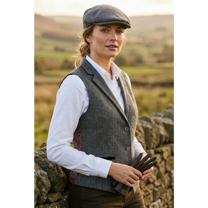 TruClothing Women's Grey Tweed Herringbone Blazer & Waistcoat | Office Suit Set