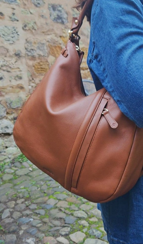 Julia Leather Hobo Bag – Handmade by Saddler - Versatile, Stylish & Spacious Design
