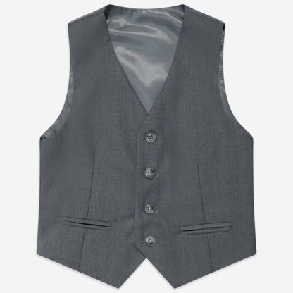 Gray vest with buttons on a white background