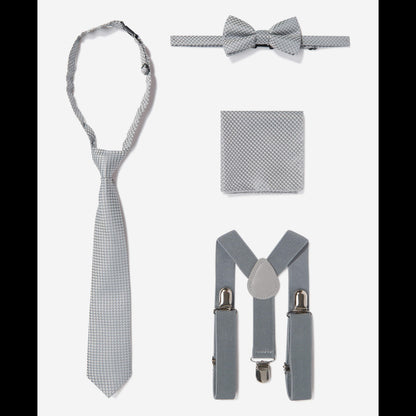 SUITLAB London Boys Light Grey 7 Piece Suit Set Ages 2–14 Yrs