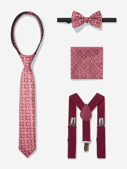 SUITLAB London Boys Burgundy 7 Piece Suit Set Ages 2–14 Yrs