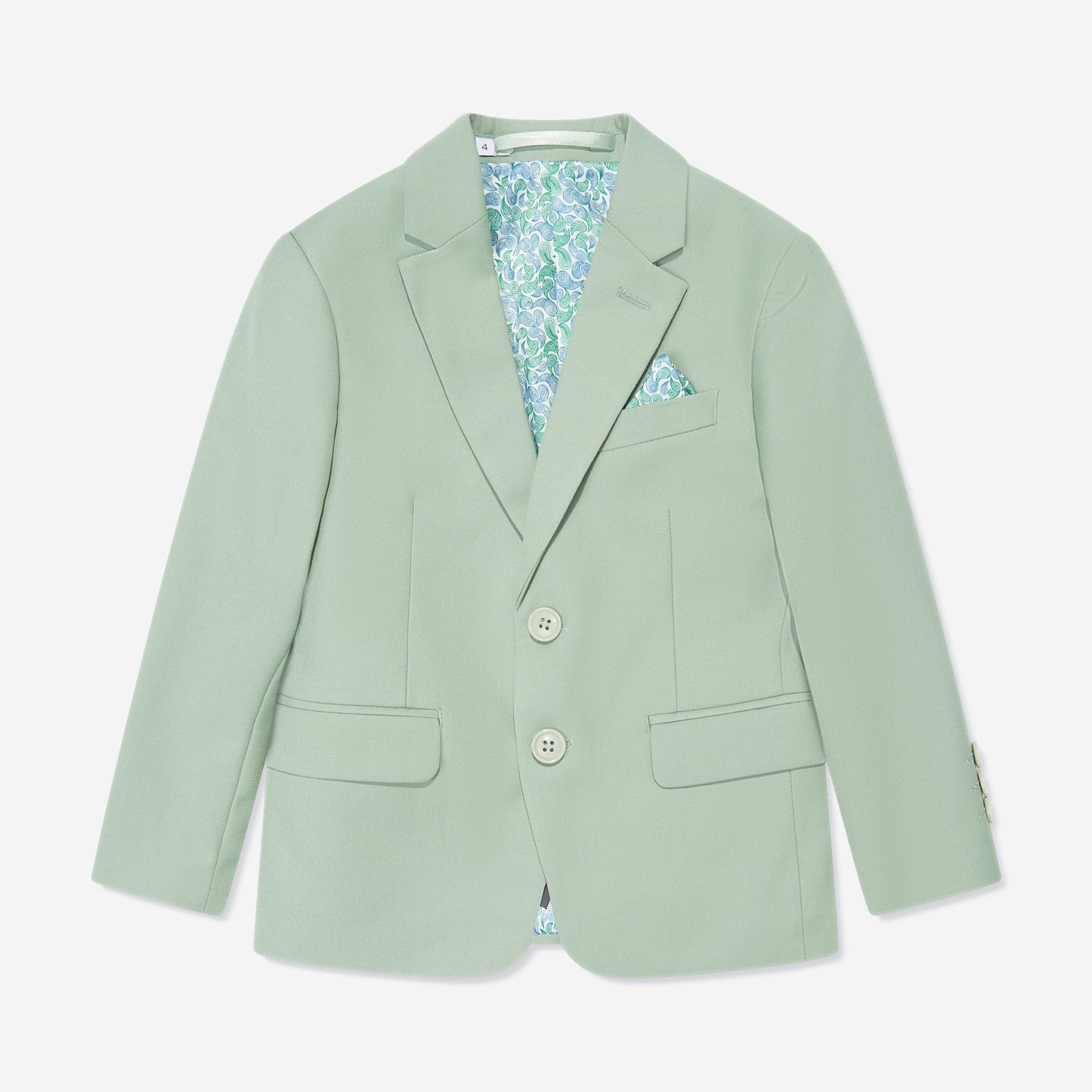 Light green blazer on a white background