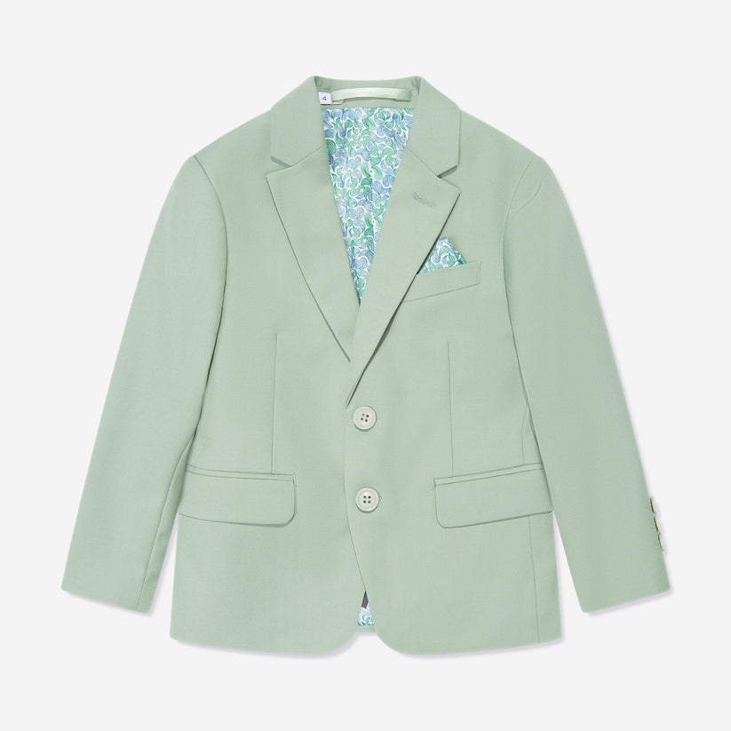 Light green blazer on a white background