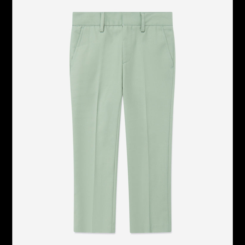 Light green pants on a white background