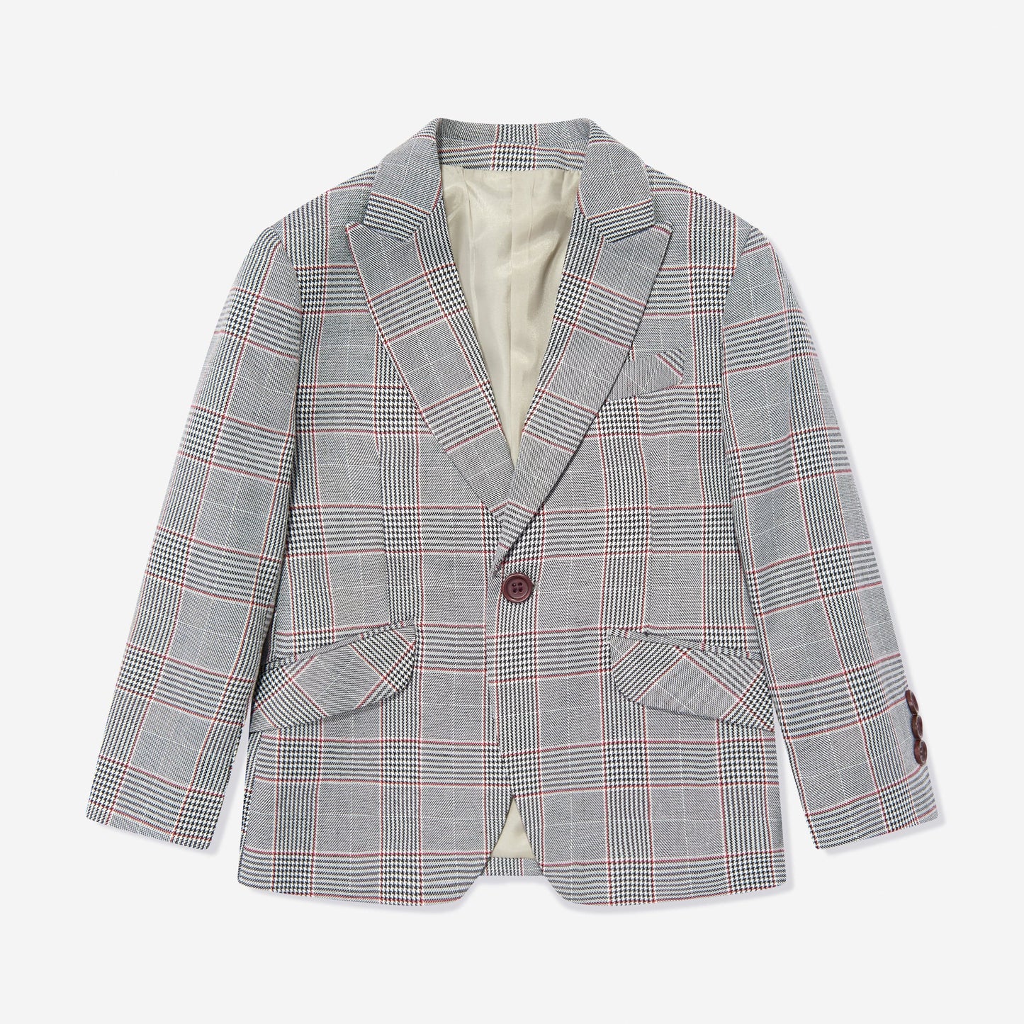 Checkered blazer on a white background