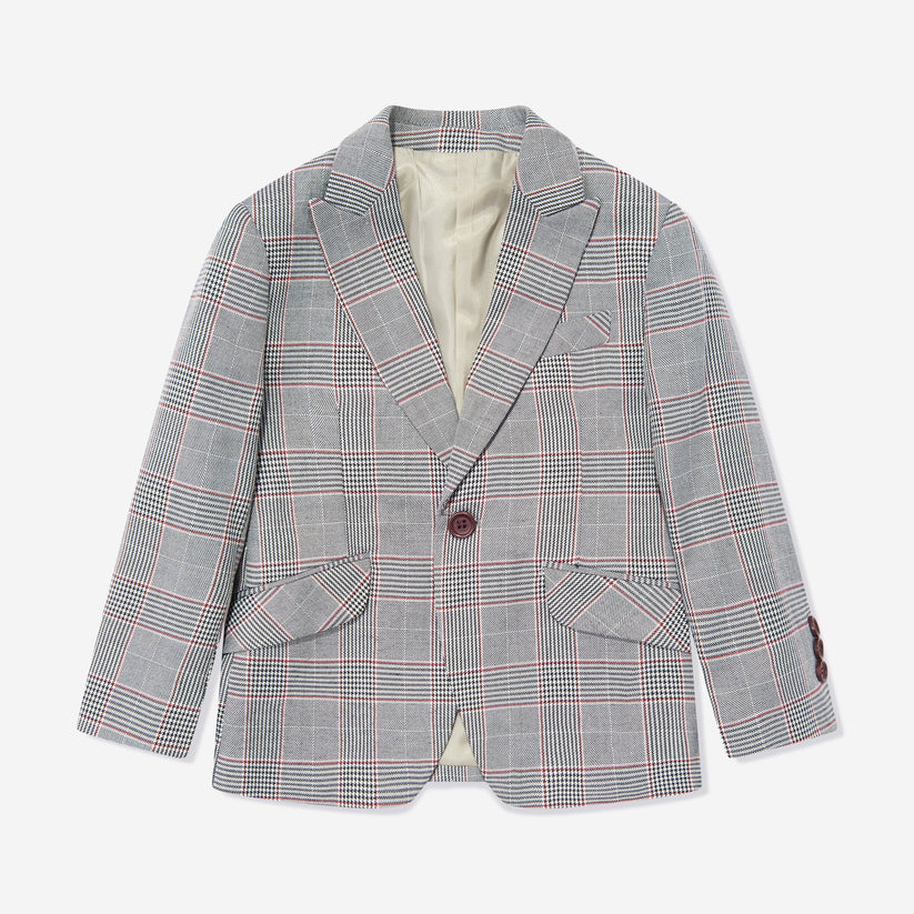 Checkered blazer on a white background