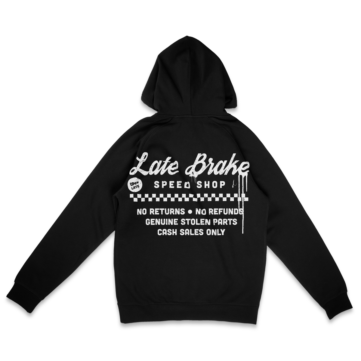 Late Brake Men's LB Speed Shop Heavyweight Hoodie Black