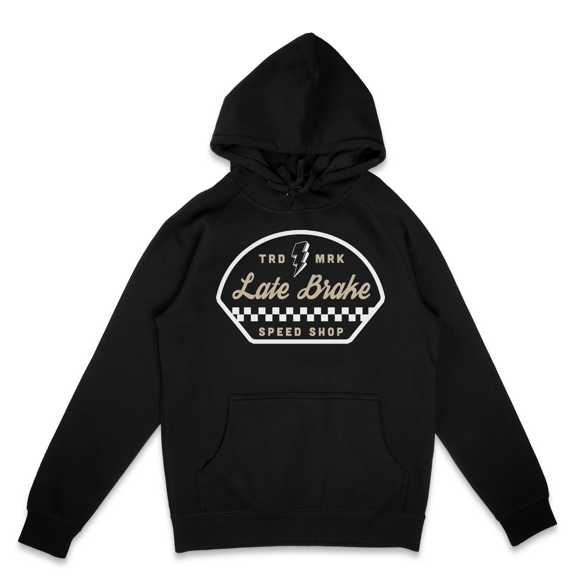 Late Brake Men's LB Speed Shop OG Badge Heavyweight Hoodie Black