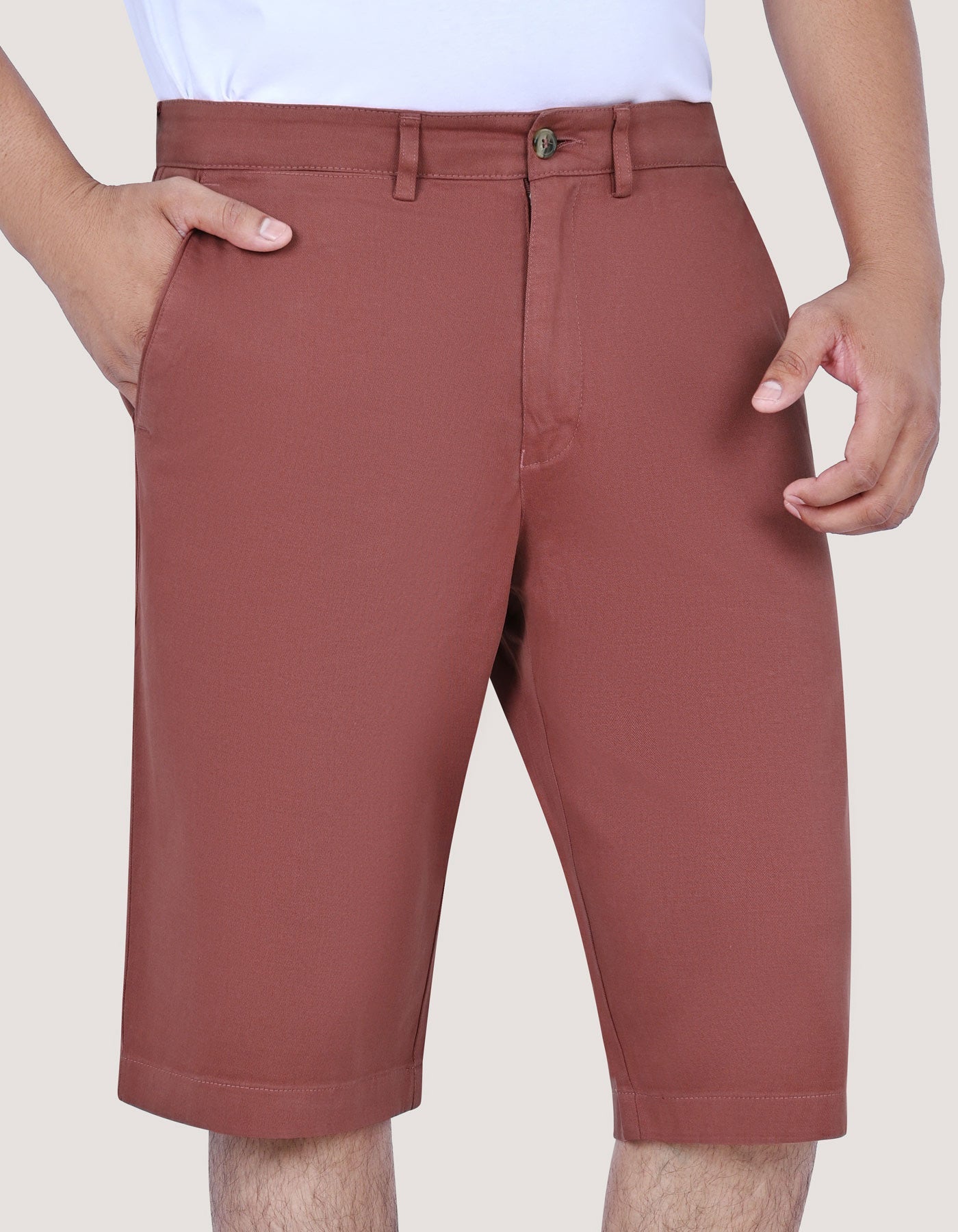 Medium Maroon Denim Shorts