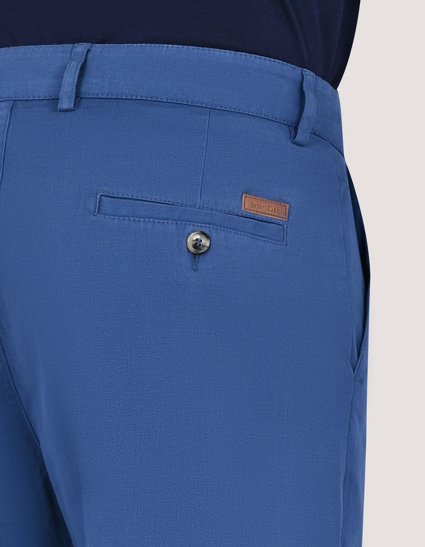 Medium Blue Cotton Blend Shorts