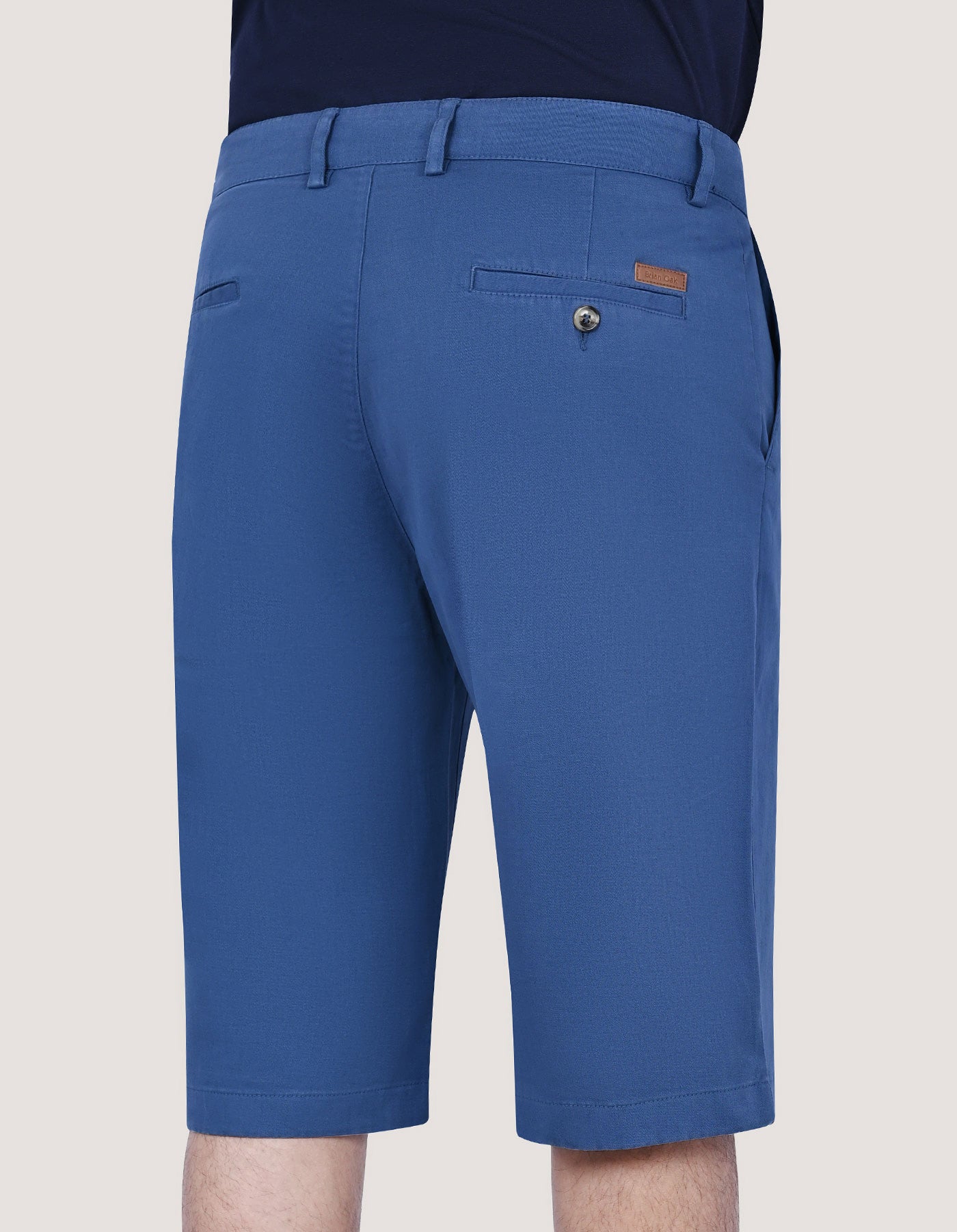 Medium Blue Cotton Blend Shorts