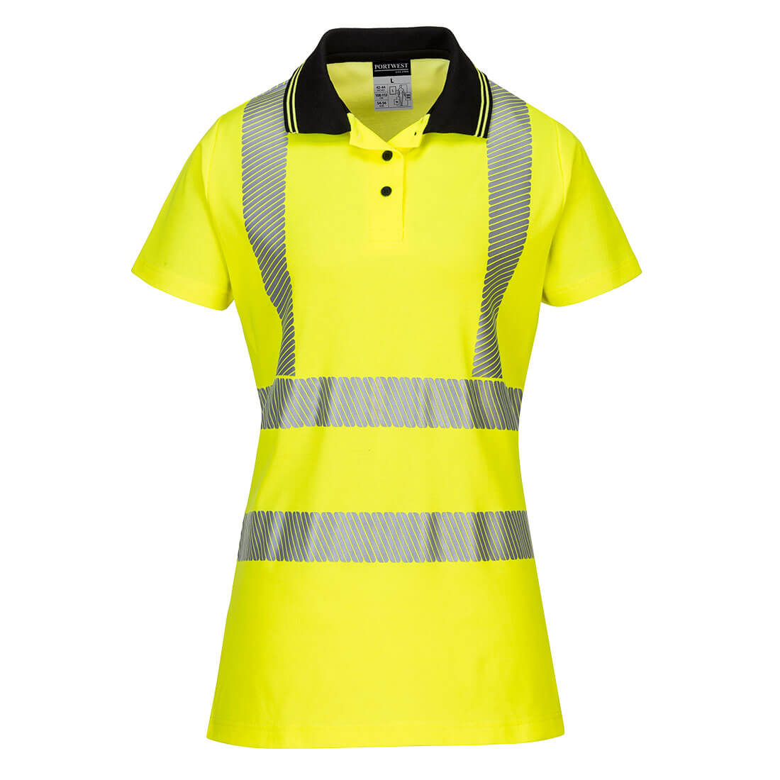 Portwest Hi-Vis Women's Cotton Comfort Pro Polo Shirt S/S