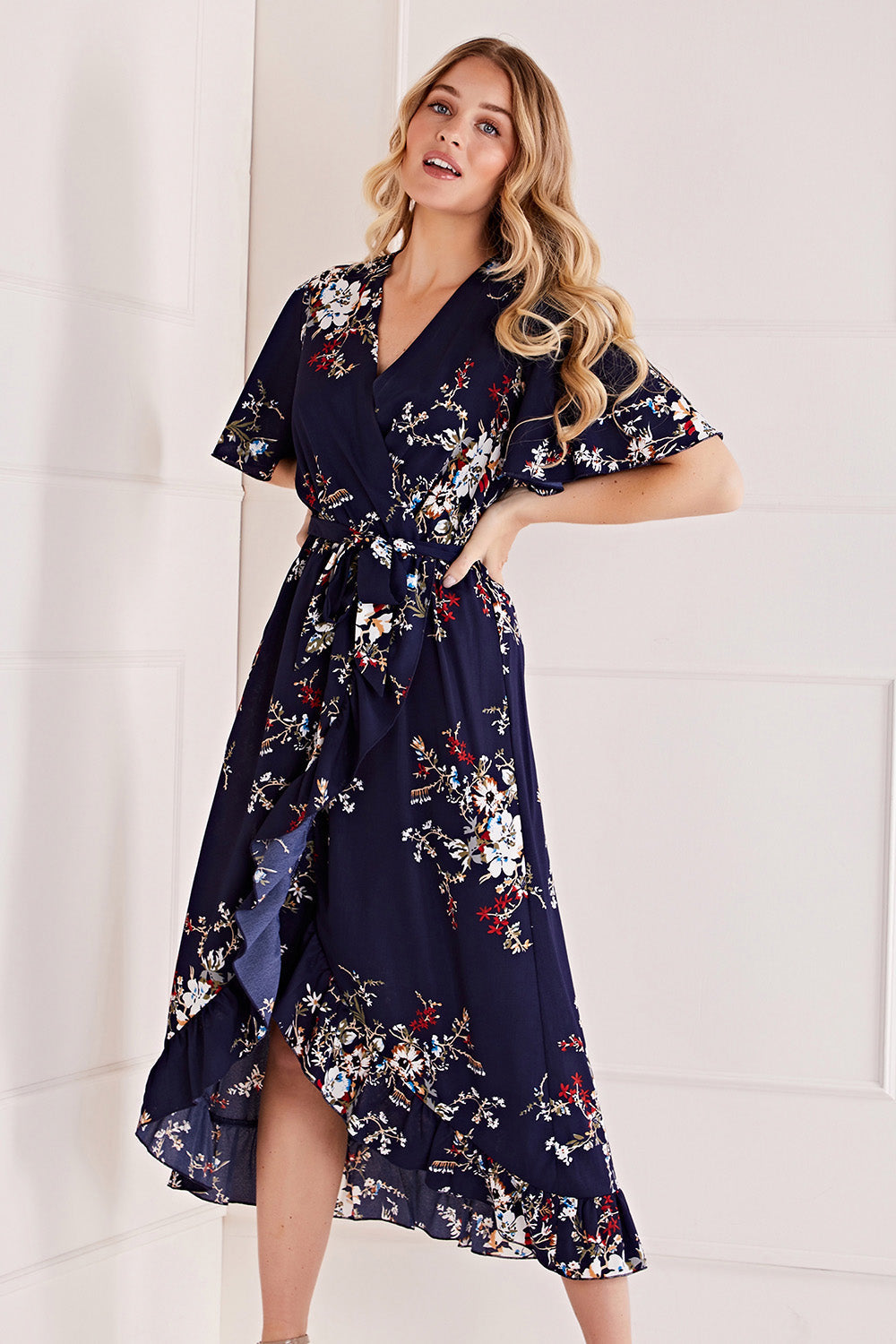 Dipped Hem Maxi Dress - QHA UK