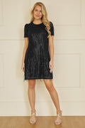Mela Black Dripping Sequin Tunic Dress - QHA UK