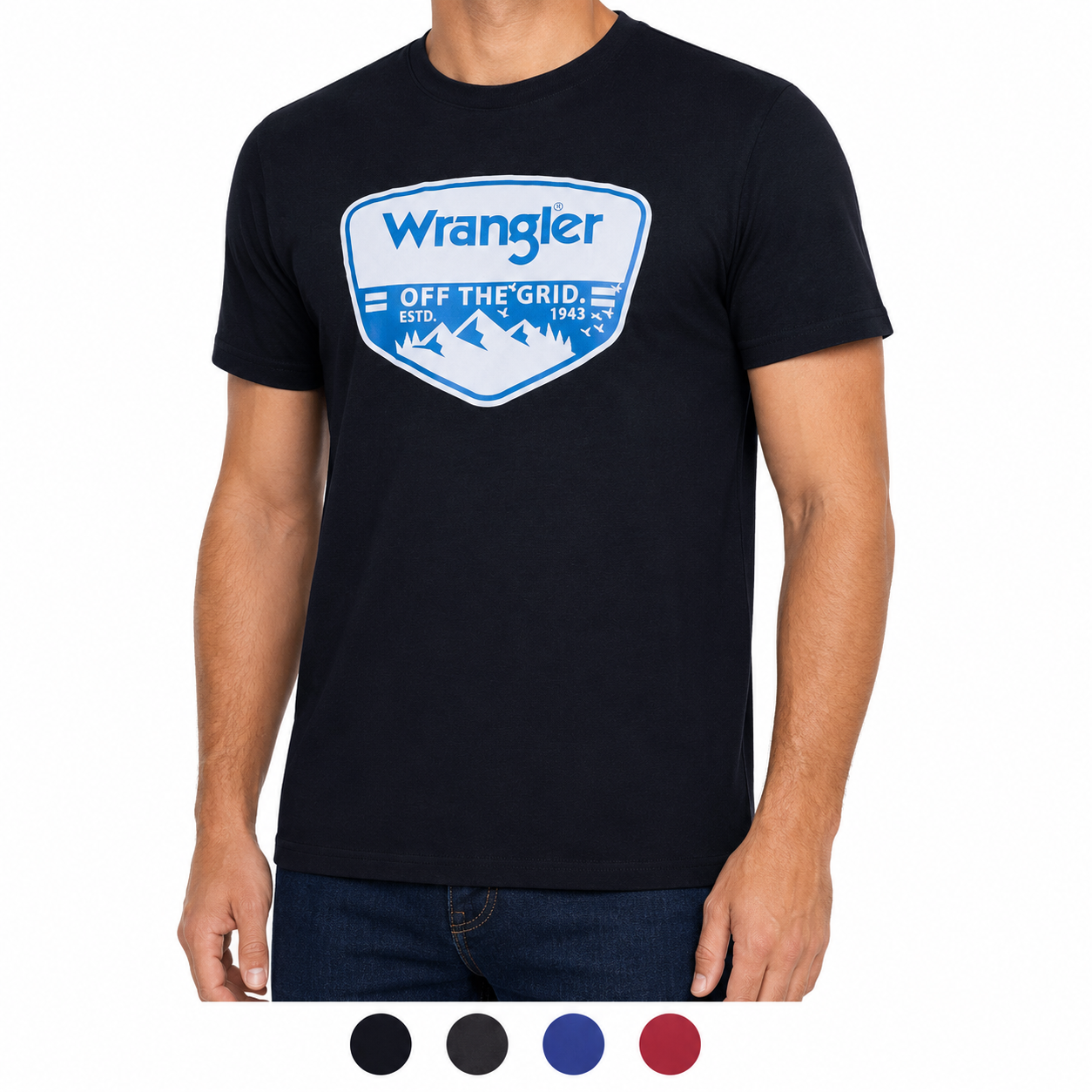 Wrangler Men's Off The Grid Cotton Stretch T-Shirt 5 Colours S–2XL