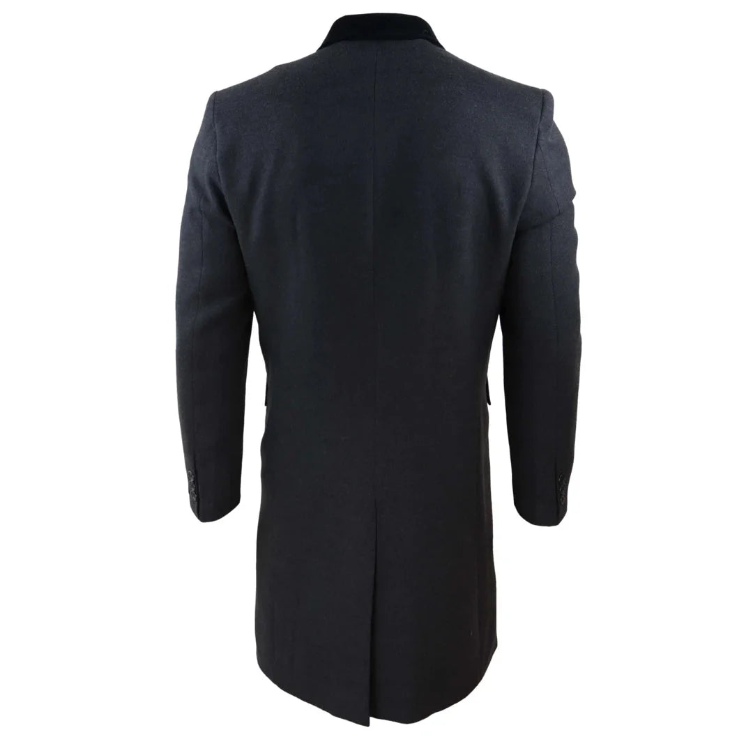 TruClothing Men's 3/4 Double Breasted Wool Overcoat Peaky Blinders