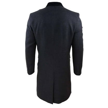 TruClothing Men's 3/4 Double Breasted Wool Overcoat Peaky Blinders